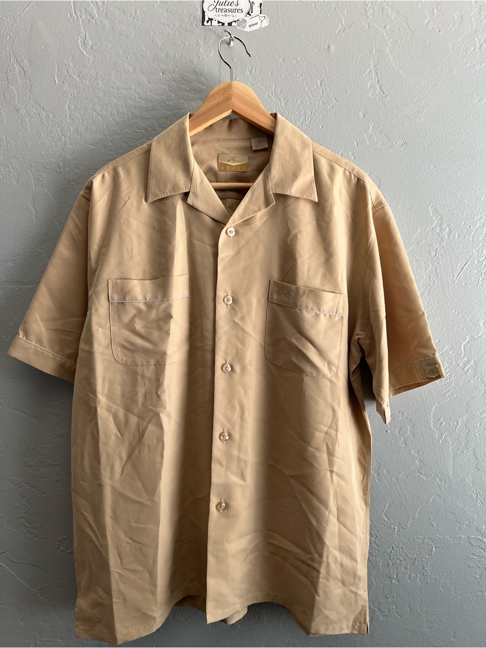 Hobie Short-Sleeve Camp Shirt in Khaki